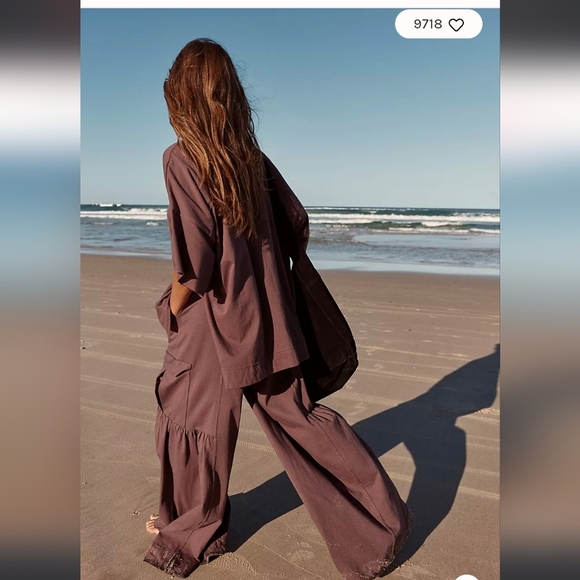 FREE PEOPLE "Russell Set" in  Chocolate Merlot SOLD OUT ONLINE! - Picture 3 of 14